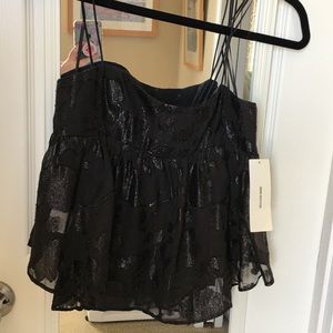 Urban Outfitters Black Cropped Top